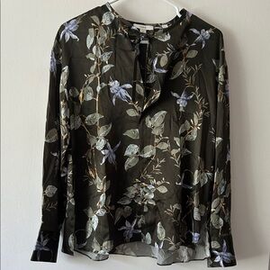 Vince Black Floral Women's Blouse